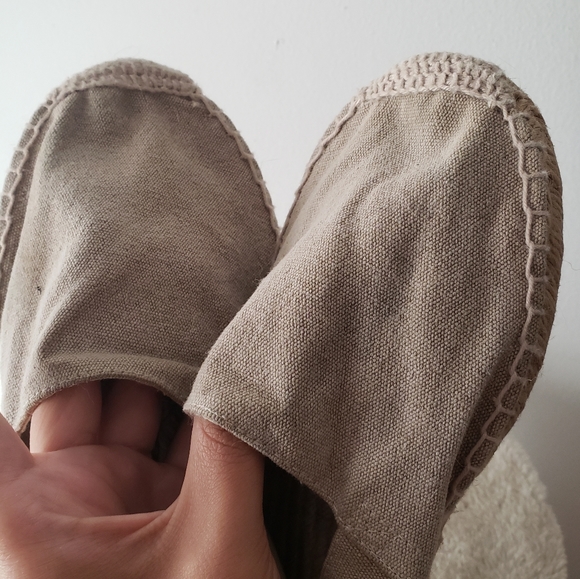 J. Crew Canvas Espadrilles Flats Made In Spain Natural 10 Jute - Picture 2 of 10